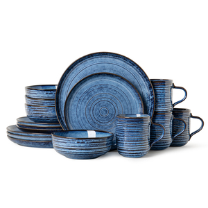 16 Pieces Luxury Custom Ceramic Dinnerware Set with Mug Unique Glazed Porcelain Tableware Stoneware Dinnerware Sets