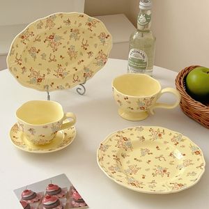 New Model Customized White Pattern Stoneware Dinnerware Sets Dishwasher Safe Eco Friendly Durable Wholesale