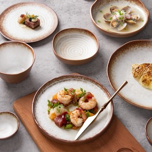 Wholesale Hotel Ceramic Tableware Steak Plate Soup Bowl