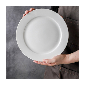 High Bone China Plate Customized Wedding Hotel White Porcelain
